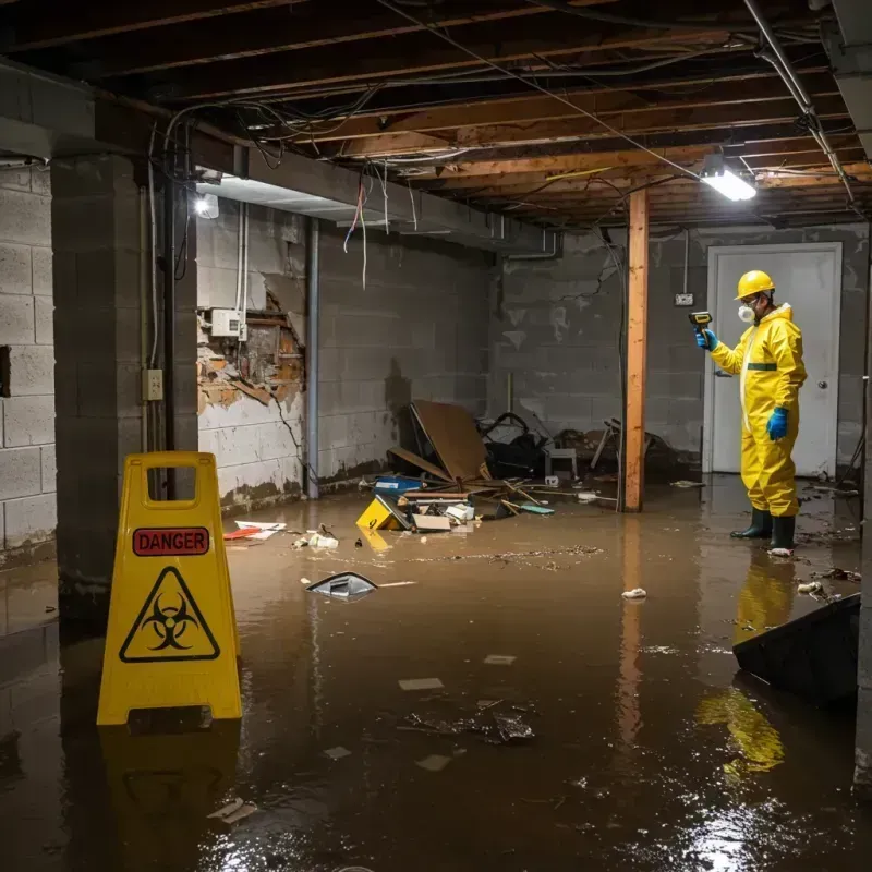 Flooded Basement Electrical Hazard in Pecan Plantation, TX Property